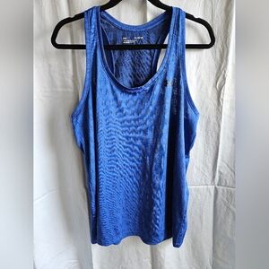 Under Armour UA Velocity Wordmark Jacquard Tank In Blue - Size XL